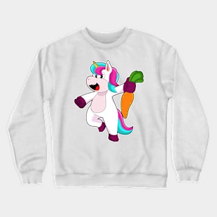 Unicorn with Carrot Crewneck Sweatshirt